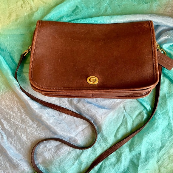 Coach Brown Leather Saddlebag Crossbody Purse -Minimal classic warm - Picture 8 of 9